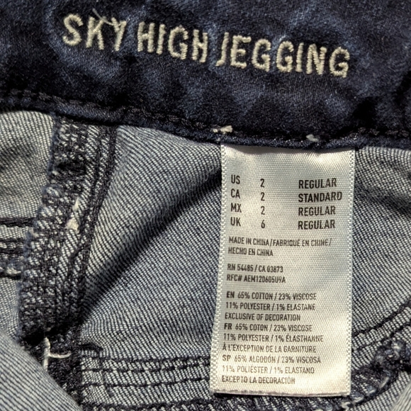 AE Sky High Acid Wash Jeggings - Picture 6 of 7